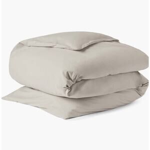 Coyuchi 100% Organic Cotton Duvet Cover Stone Buttons King NEW $298